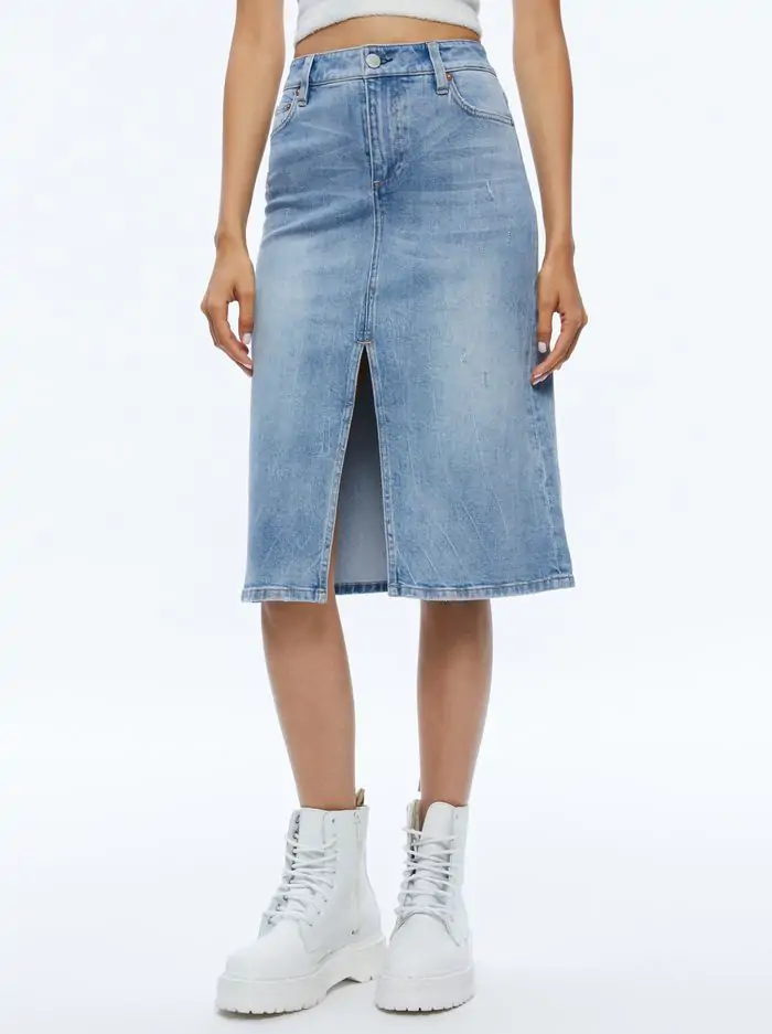 RYE MIDI DENIM SKIRT